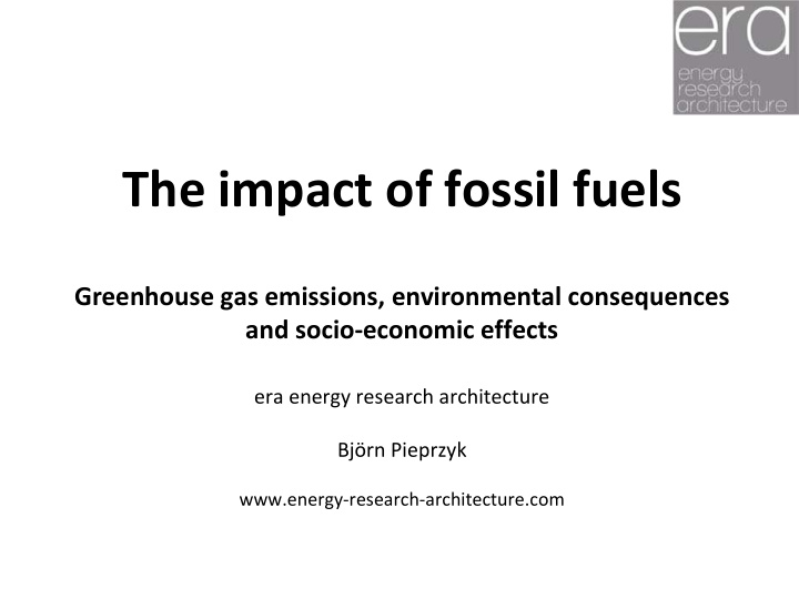 the impact of fossil fuels greenhouse gas emissions