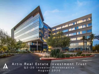 A r t i s R e a l  E s t a t e  I n v e s t m e n t  T r u s t  Q 2 - 2 0  I n v e s t o r  P r e s