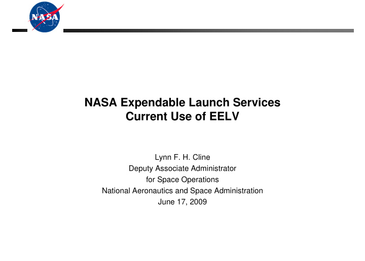 nasa expendable launch services current use of eelv