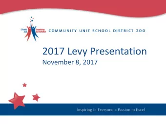 2017 Levy Presentation  November 8, 2017  Levy Terms  Tax Caps - PTELL  Created to limit the