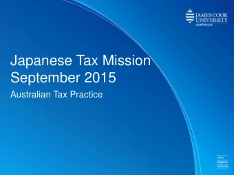 September 2015  Australian Tax Practice  Structure of the tax system  Federal system