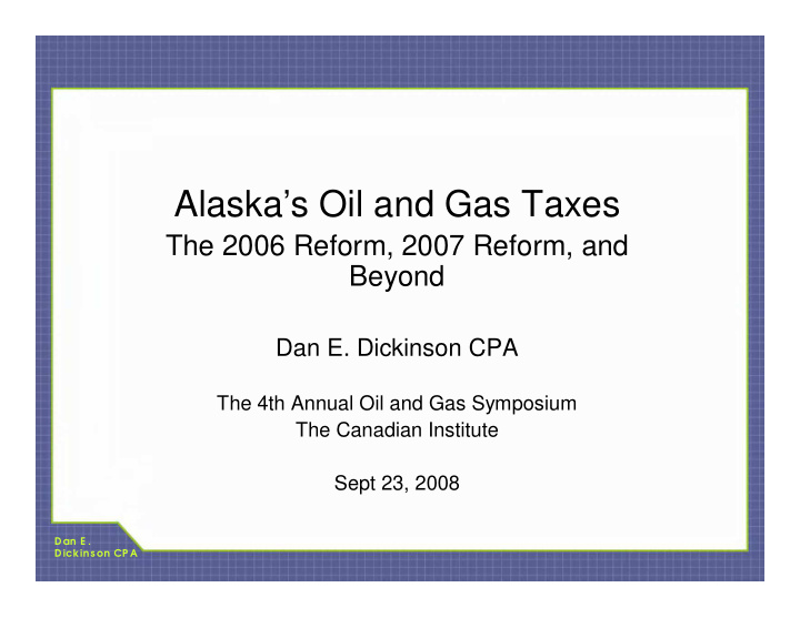 alaska s oil and gas taxes