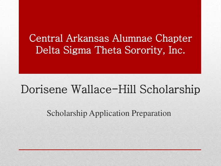 dorisene wallace hill ll scholarship ip scholarship