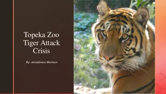 Tiger Attack  z  Crisis  By: JennaGrace Morrison  z  Topeka Zoo Background  Nonprofit in Topeka,