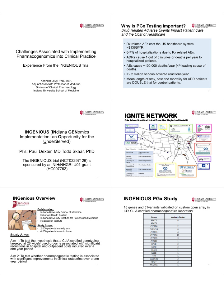 ingenious pgx study