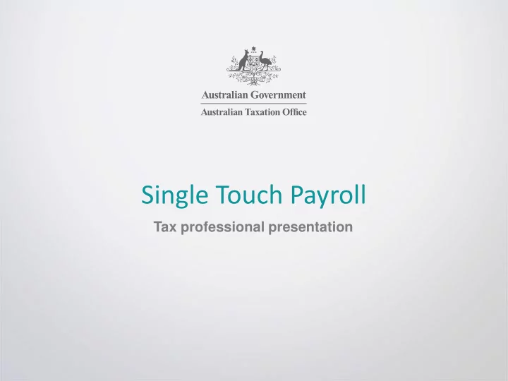single touch payroll