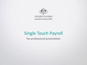 Single Touch Payroll  Tax professional presentation  What you need to know right now  Single Touch