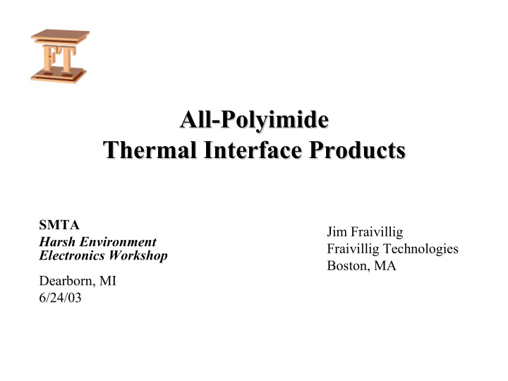 all polyimide polyimide all thermal interface products