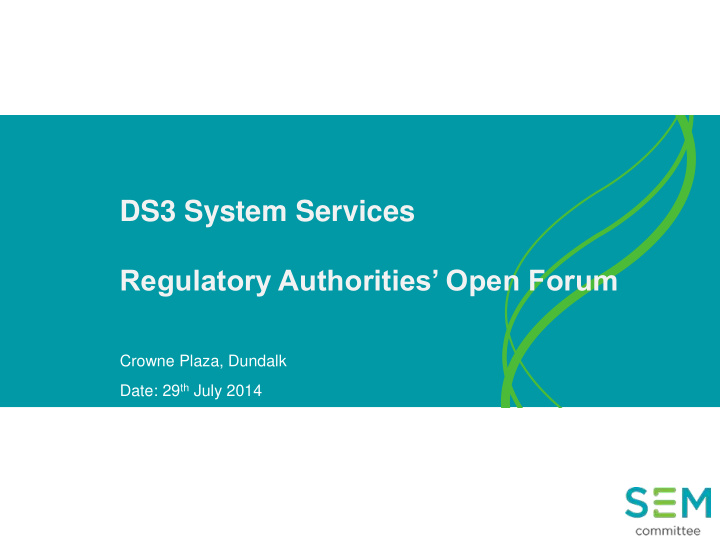regulatory authorities open forum crowne plaza dundalk
