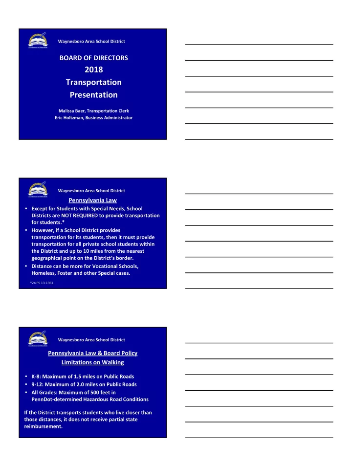 2018 transportation presentation