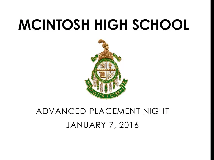 mcintosh high school
