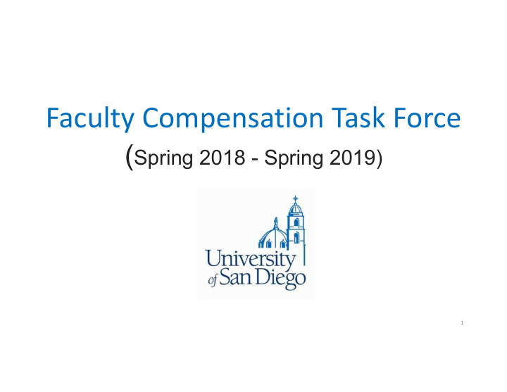 faculty compensation task force