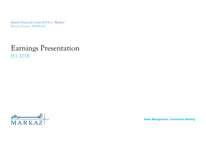 earnings presentation