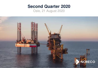 Second Quarter 2020  Oslo, 21 August 2020  Disclaimer THIS PRESENTATION (THE INFORMATION