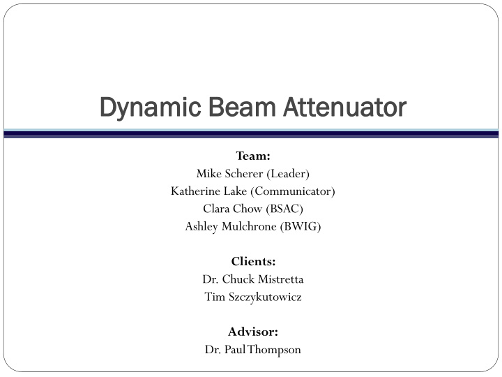 dy dyna namic mic beam attenua enuator or