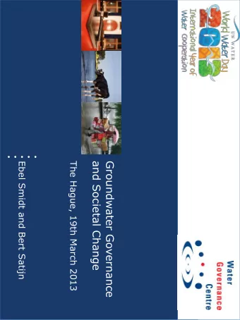 and Societal Change  Groundwater Governance