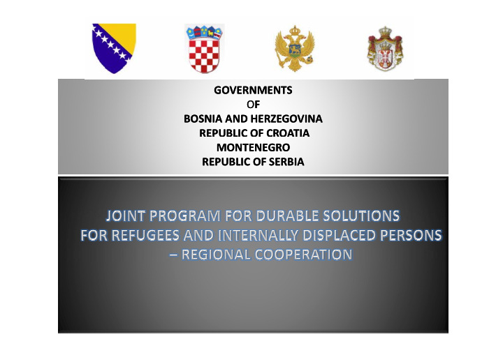 governments governments o o f bosnia and herzegovina