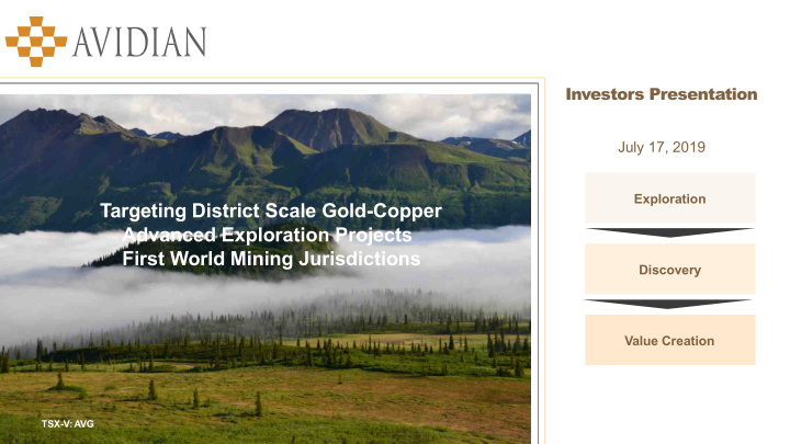 targeting district scale gold copper advanced exploration