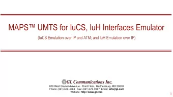 MAPS UMTS for IuCS, IuH Interfaces Emulator  (IuCS Emulation over IP and ATM; and IuH Emulation