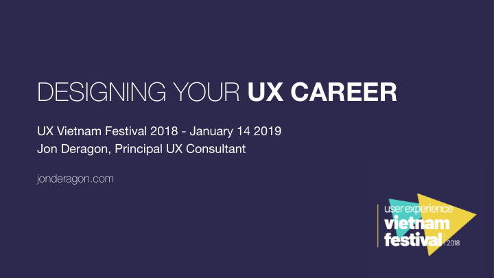designing your ux career