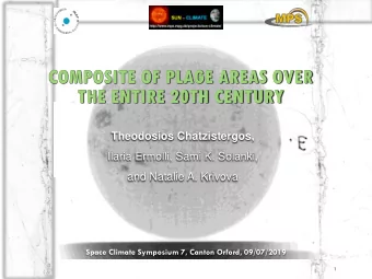 COMPOSITE OF PLAGE AREAS OVER  COMPOSITE OF PLAGE AREAS OVER  COMPOSITE OF PLAGE AREAS OVER