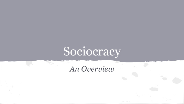 sociocracy