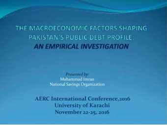 AERC International Conference,2016  University of Karachi  November 22-25, 2016  Contents