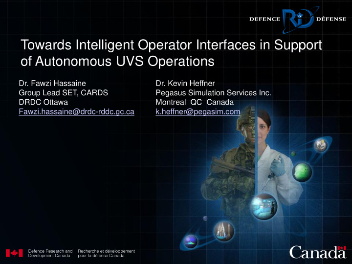 towards intelligent operator interfaces in support of