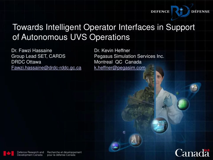 towards intelligent operator interfaces in support of