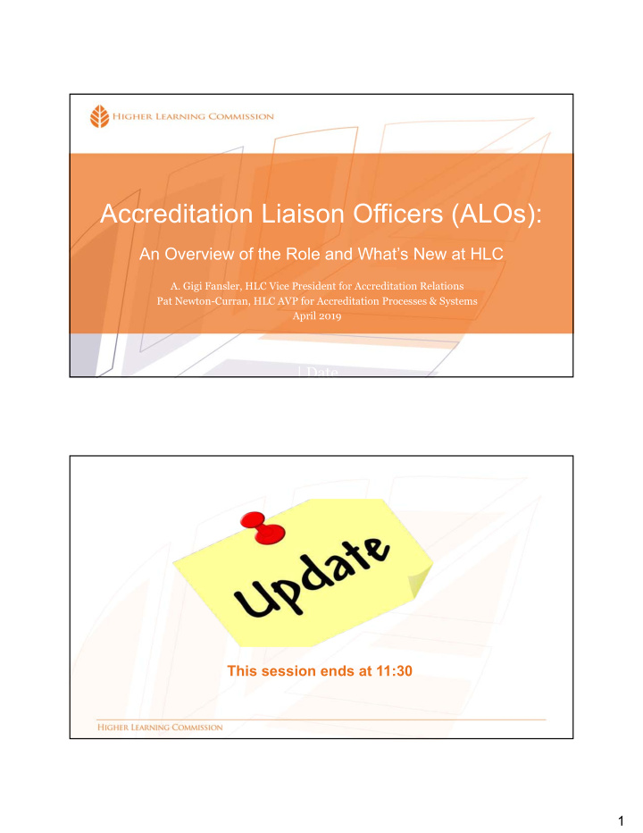 accreditation liaison officers alos