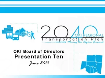 Presentation Ten June 2012  Todays Presentation:  Public Comment  Changes to the Draft