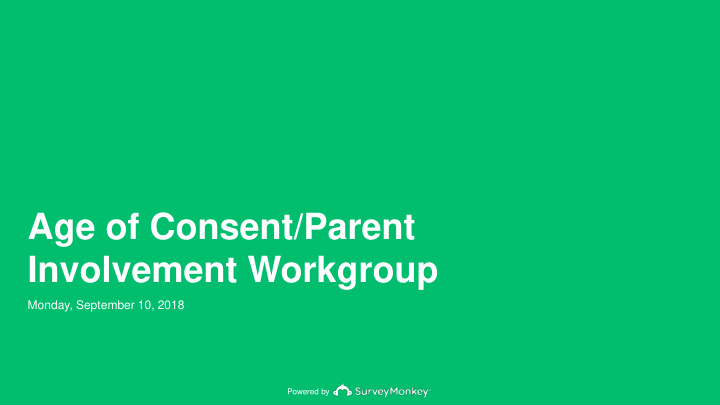 age of consent parent