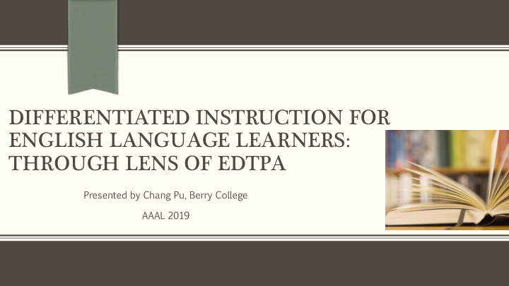 differentiated instruction for english language learners