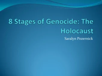 Saralyn Pozernick  History  Anti-Semitism or hatred of Jewish people has a history  of over 2000