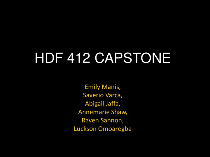hdf 412 capstone