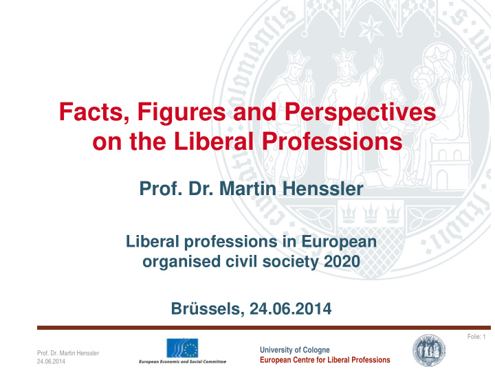 facts figures and perspectives on the liberal professions