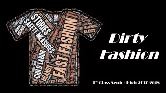 Fashion B Class Senior High 2017 -2018  In our  Individual Work  Team Work project we  In