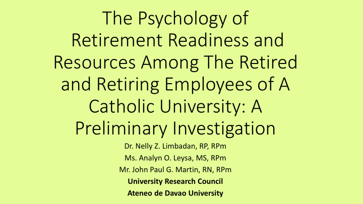 retirement readiness and