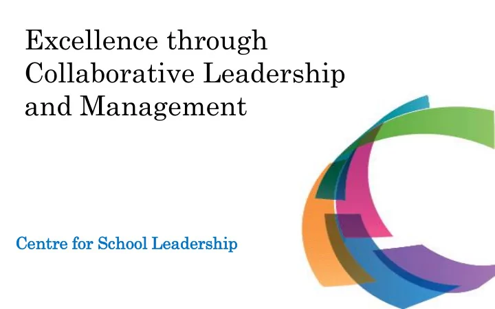 excellence through