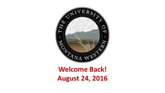 Welcome Back!  August 24, 2016  Reflec  ect a  and T  Think  Something you would like to  learn and