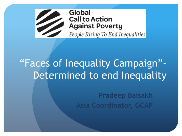 faces of inequality campaign