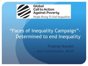 Faces of Inequality Campaign -  Determined to end Inequality  Pradeep Baisakh  Asia