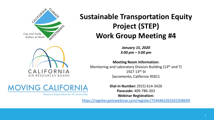 sustainable transportation equity project step work group