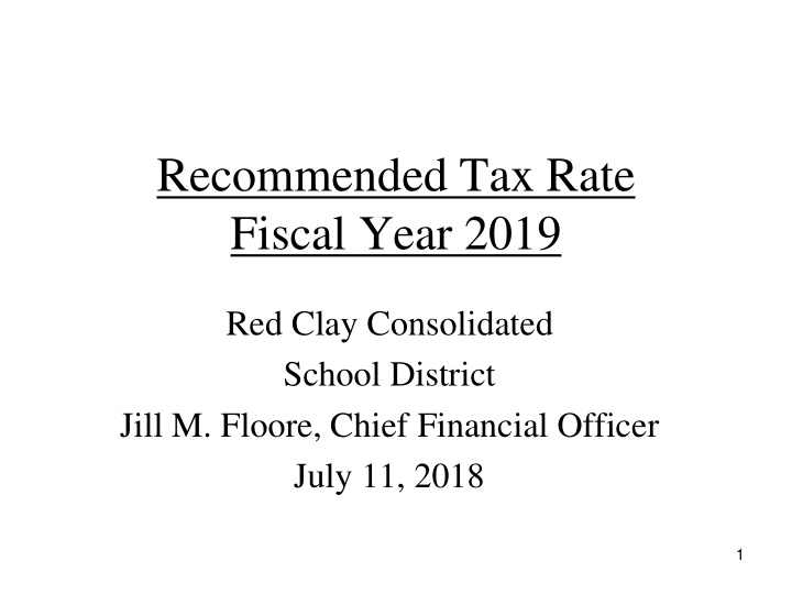 recommended tax rate