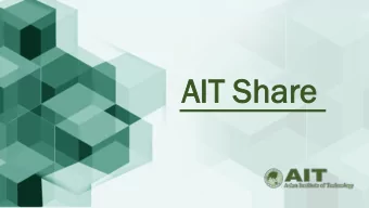 AIT  AIT Sha  Share  re  Introduction and Background  ED82.03: Principles and Practices of