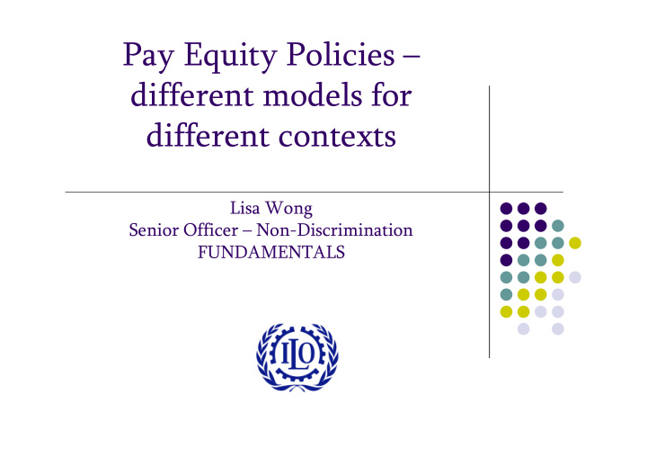 pay equity policies different models for different