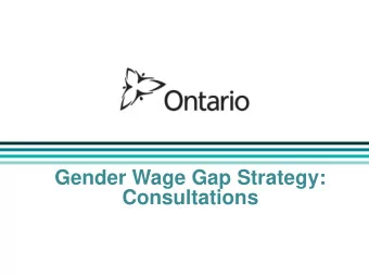 Consultations  Welcome and Introductions T he Minister of Labours mandate letter:  Women