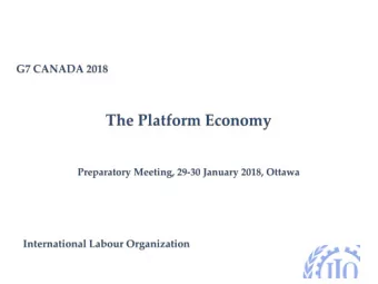 I. What is the Platform Economy?  Platform  Economy  Labour platforms  Capitalplatforms  Crowdwork