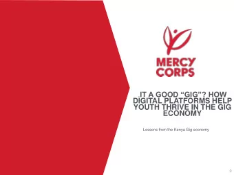 YOUTH THRIVE IN THE GIG  ECONOMY  Lessons from the Kenya Gig economy  0  IMPACT LABS  14M informal