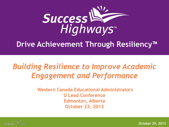 drive achievement through resiliency building resilience